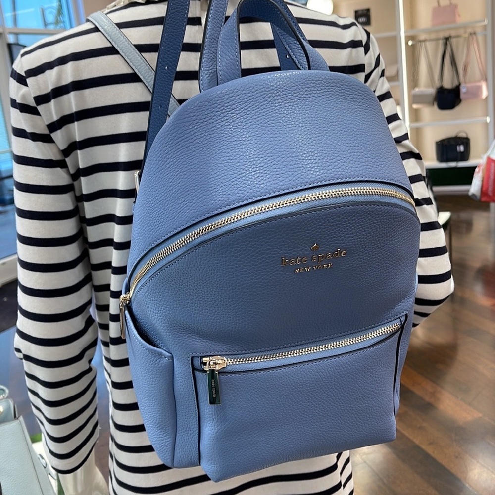 Kate Spade Leila Pebbled Leather Medium Dome Backpack
Dusty Blue - Picture 15 of 16